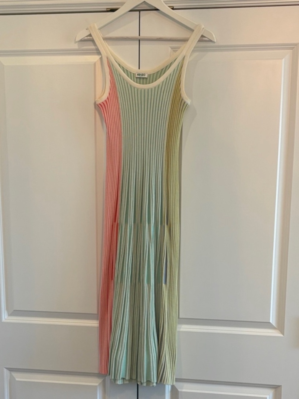 Kenzo Pastel Striped Midi Dress